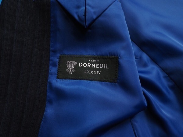 新品14.3万円 大手百貨店扱い 日本製 秋冬『DORMEUIL ドーメル ROYAL 英国生地』ウール100% 艶感 スリーピース スーツAB6濃紺(NV) 3162-3p_画像6