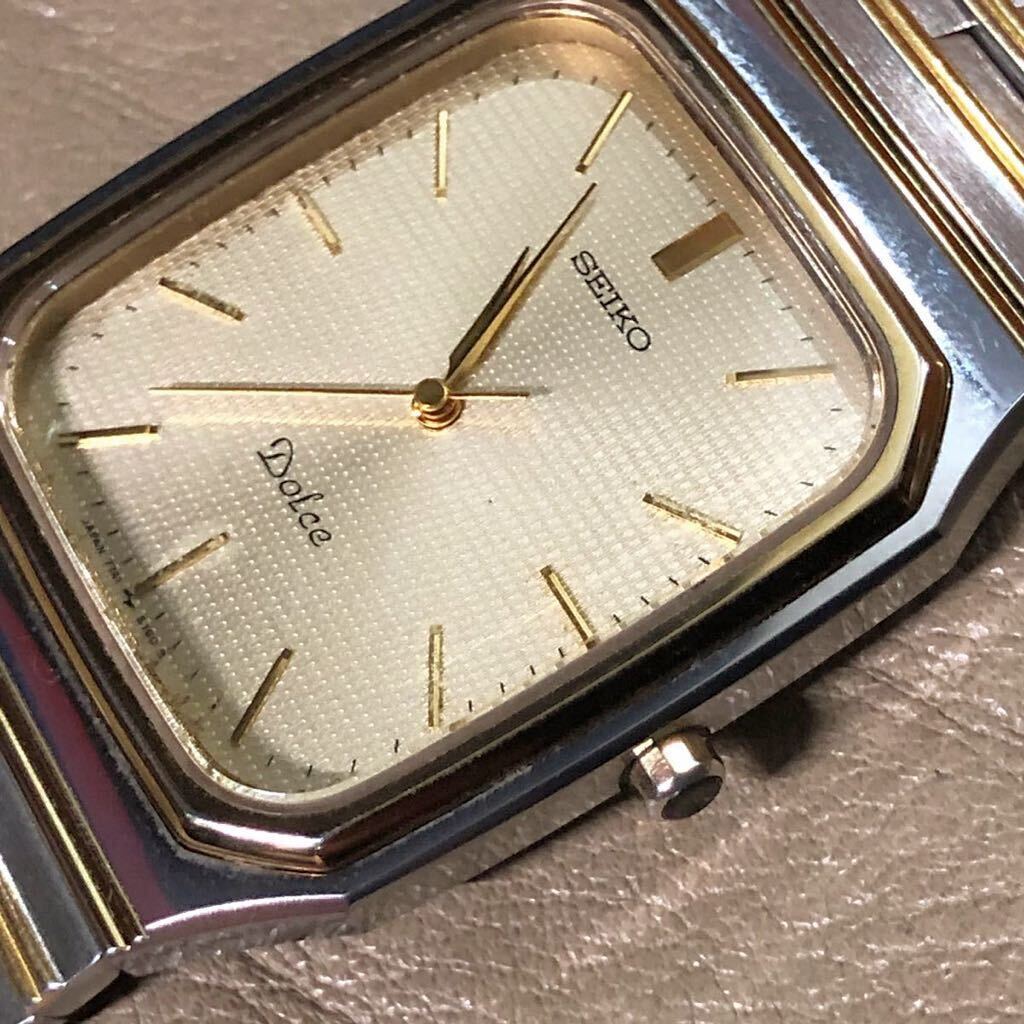 【即決/送料無料】 SEIKO DOLCE 7741-5130 vintage セイコードルチェ ヴィンテージクォーツ コンビカラードレスウォッチ 中古腕時計 年代物