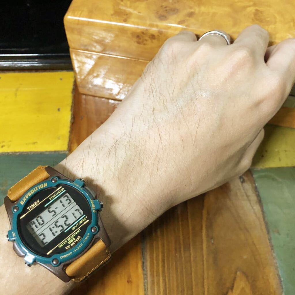 【即決/送料無料】TIMEX EXPEDITION ATLANTIS タイメックスエクスペディション アトランティス レトロデジタルウォッチ 中古腕時計