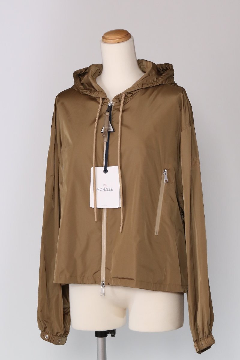 モンクレール レディース ナイロン ウインドブレーカー カーキ サイズ2 MONCLER VERNOIS 1A001 16 54155 034 KHAKI 新品/3_画像2