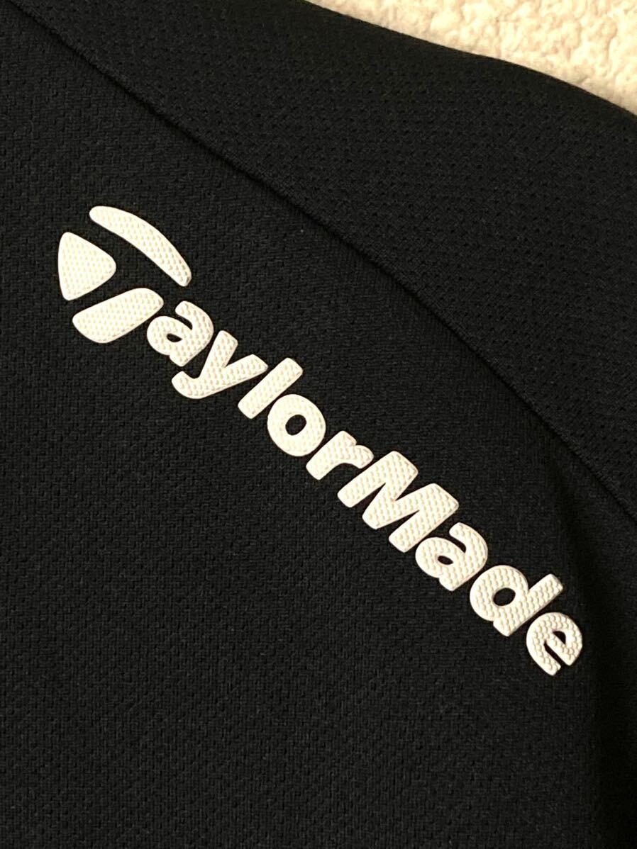 TaylorMade Golf テーラーメイド ゴルフ 2020年春夏モデル ストレッチ ドライ 半袖 クルーネック ポロシャツ 黒 ブラック Lサイズ KY670_画像4