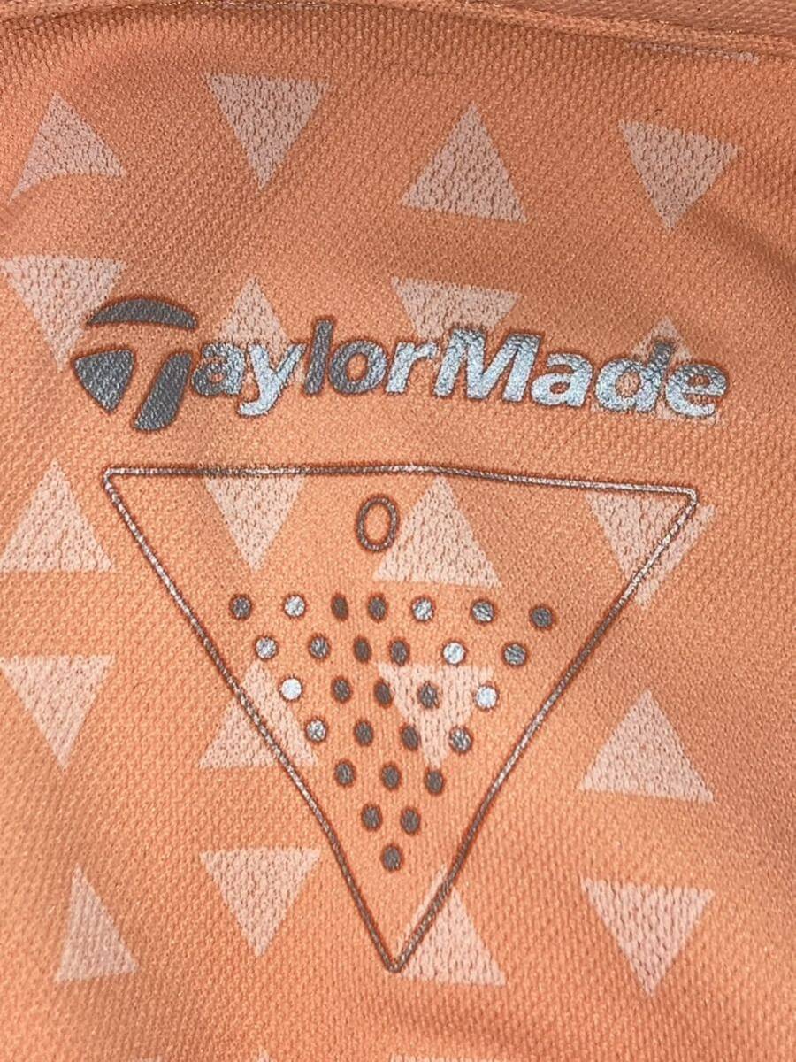 ビッグサイズ TaylorMade Golf テーラーメイドゴルフ ストレッチ 半袖 ポロシャツ テイラードクールプリント サーモンピンク Oサイズ KY672_画像6