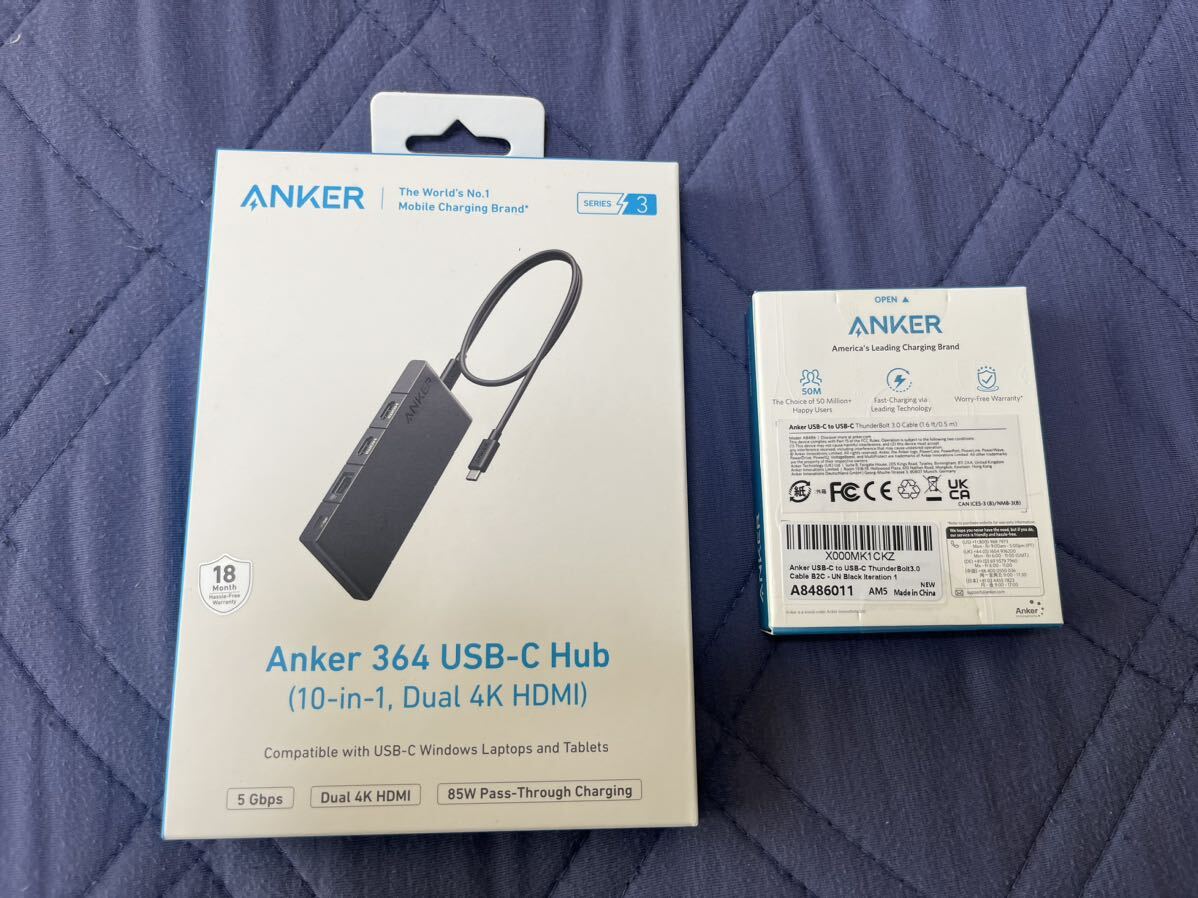 【未使用】【未開封】【3千円相当おまけ付き】Anker 364 USB-C ハブ (10-in-1, Dual 4K HDMI)_画像1