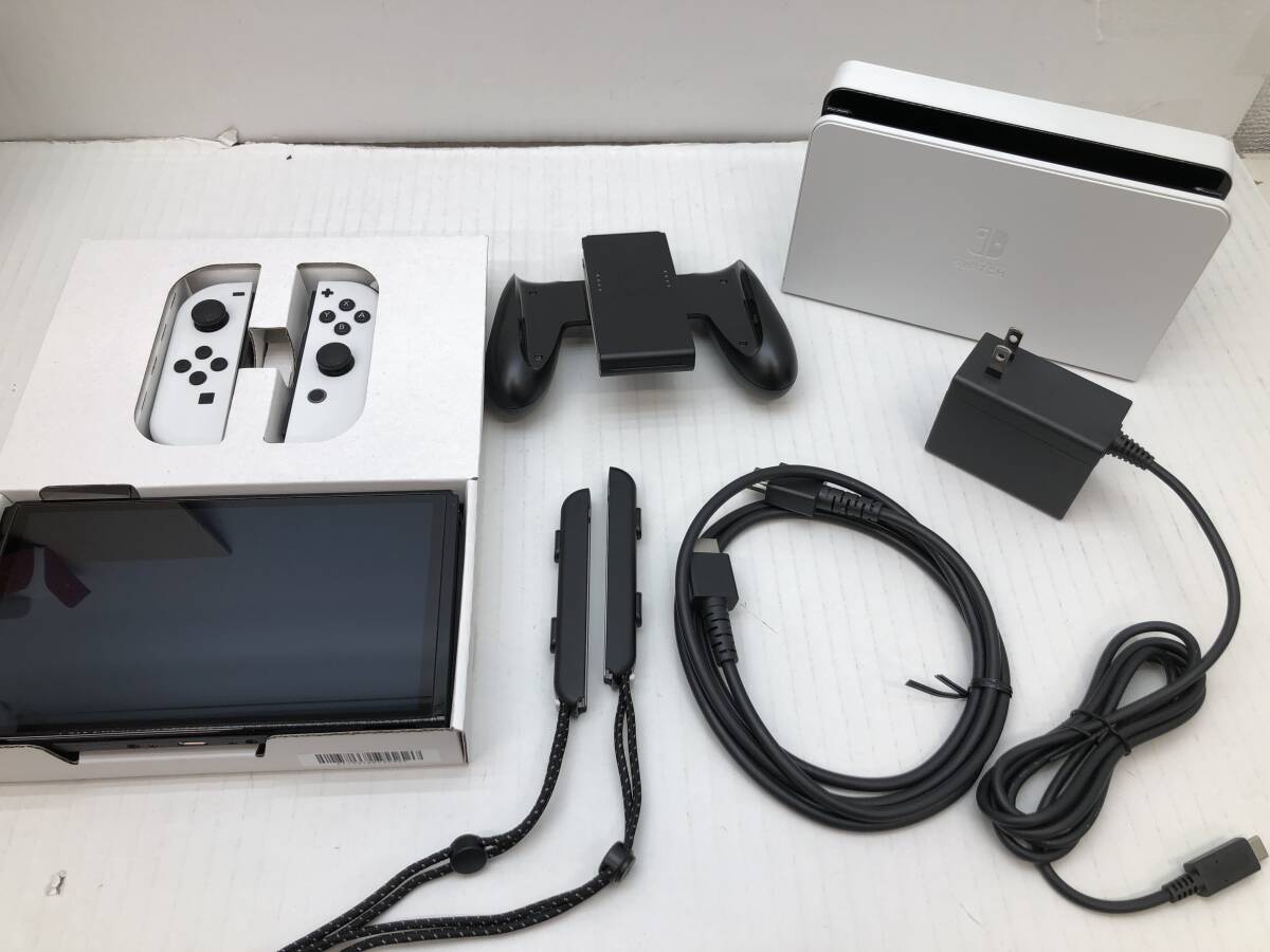 062K1924★Nintendo Switch 有機EL ホワイト 本体 動作確認済み ニンテンドー スイッチ ハード_画像4