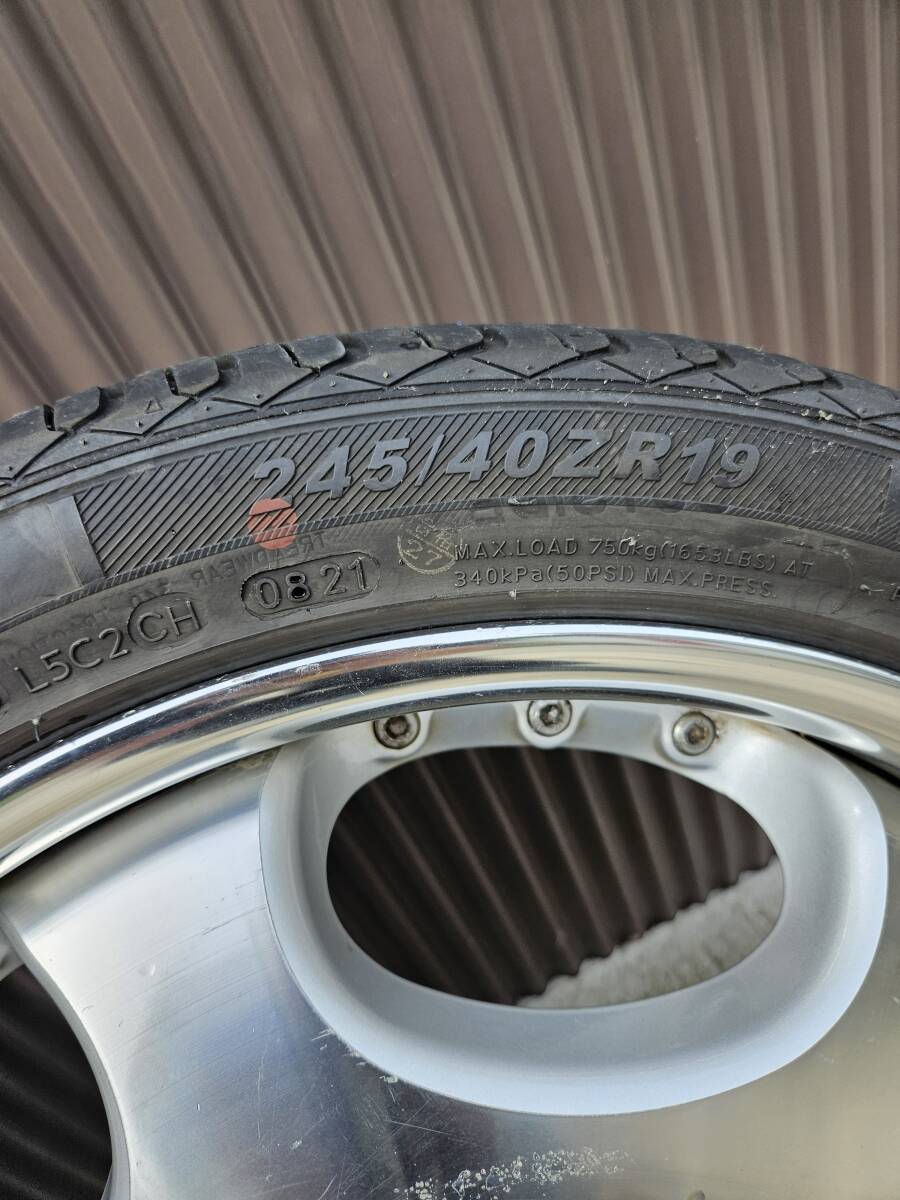 AME シャレン 19インチ 5H 8J.+43 PCD114.3 アルファード、エルグランド、エスティマなどに　245/40R19_画像5