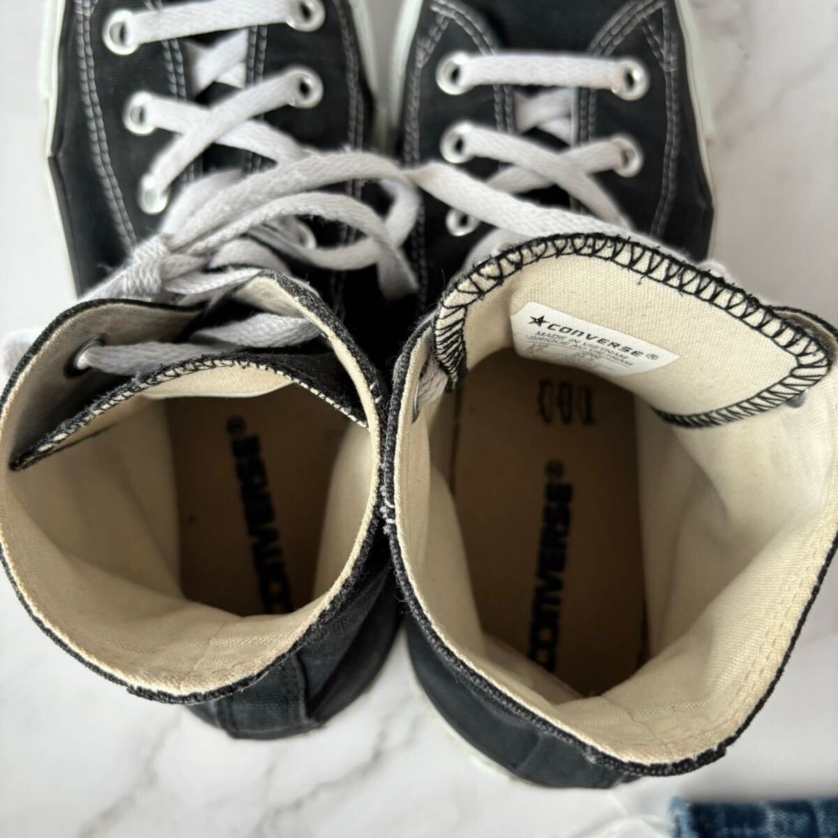 コンバース CONVERSE オールスター ハイカット スニーカー レディース ユニセックス シューズ 定番 黒 ブラック 24.5cm_画像6