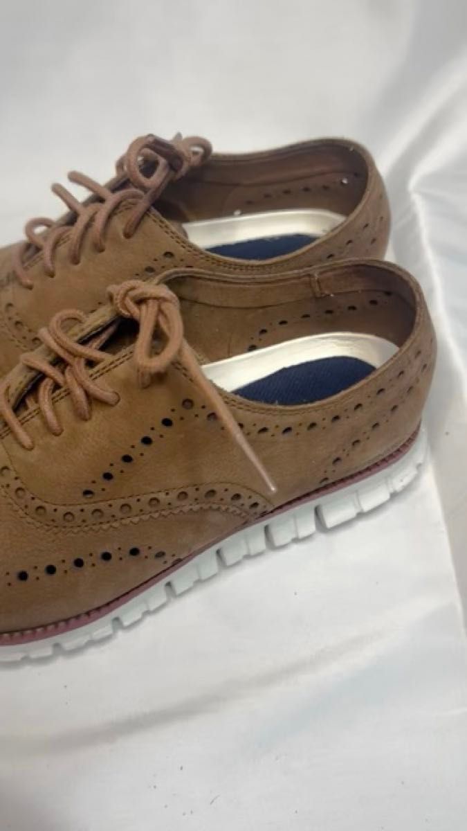 コールハーン COLE HAAN ウイングチップ ゼログランド レザーシューズ 靴 スエード　美品【定価5万円】 【値下げ】