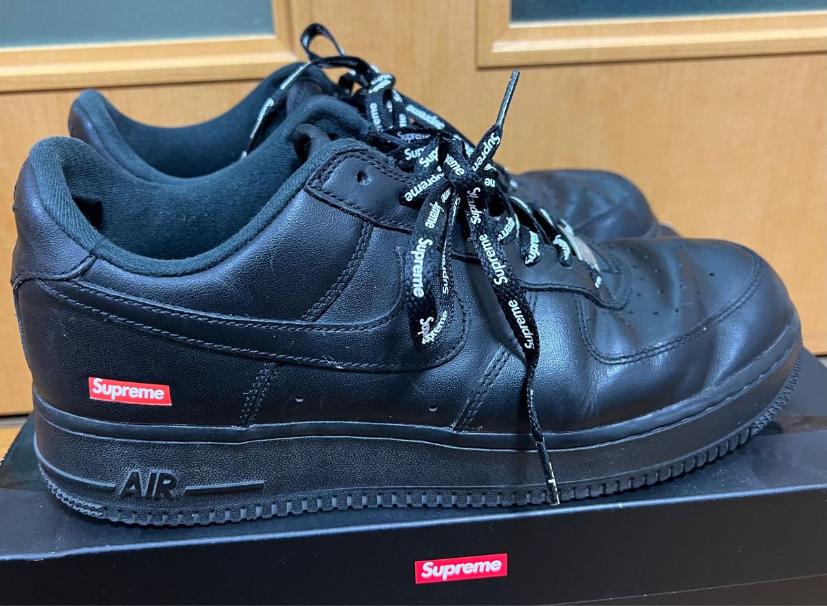 ナイキ　SUPREME × AIR FORCE 1 LOW "BLACK" CU9225-001  27.5cm　黒