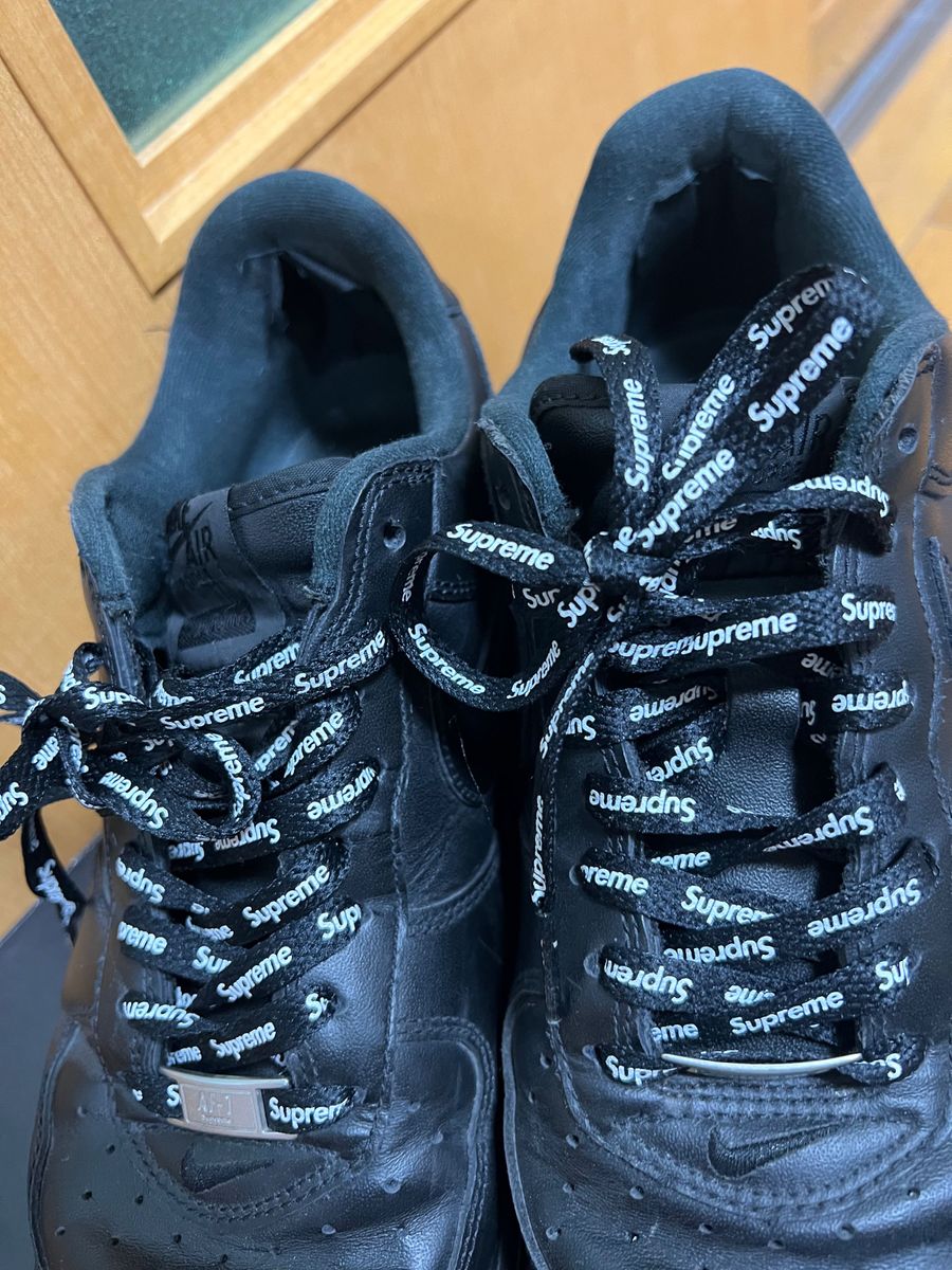 ナイキ　SUPREME × AIR FORCE 1 LOW "BLACK" CU9225-001  27.5cm　黒