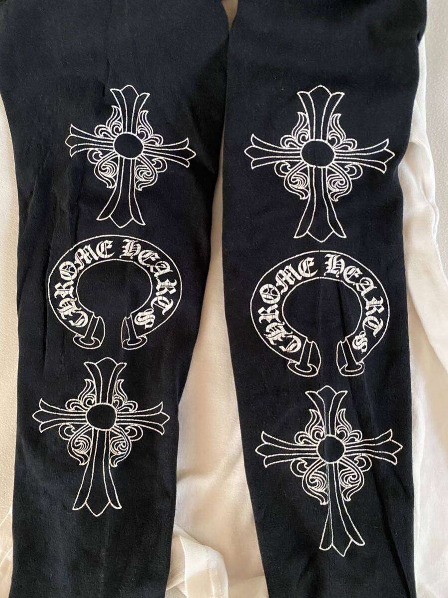  Old Chrome Hearts Baseball long T white × black size L CHROME HEARTS