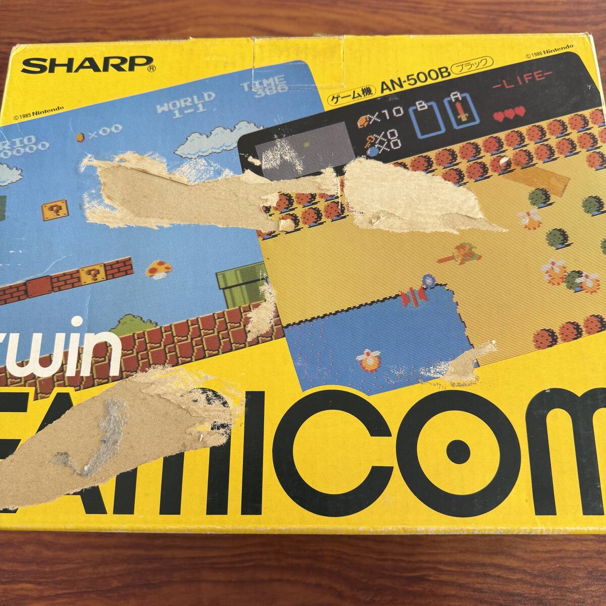 【当時物】 ツインファミコン SHARP AN-500B 並品 ジャンク 任天堂 TWIN FAMICOM_画像4