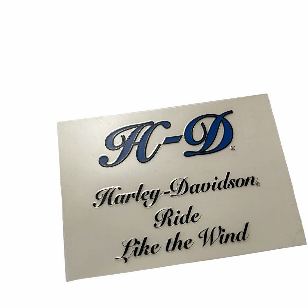 限定1 送料無料 当時もの ビンテージ Harley-Davidson タンクステッカー ハーレーダビッドソン デカール シール 防水 青　黒_画像2