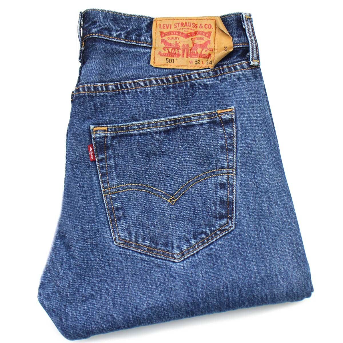 ★メキシコ製 Levi'sリーバイス 501 デニムパンツ w32 L34★SDP2715 ジーンズ ストレート 縦落ち 66 前期 シングル_画像1