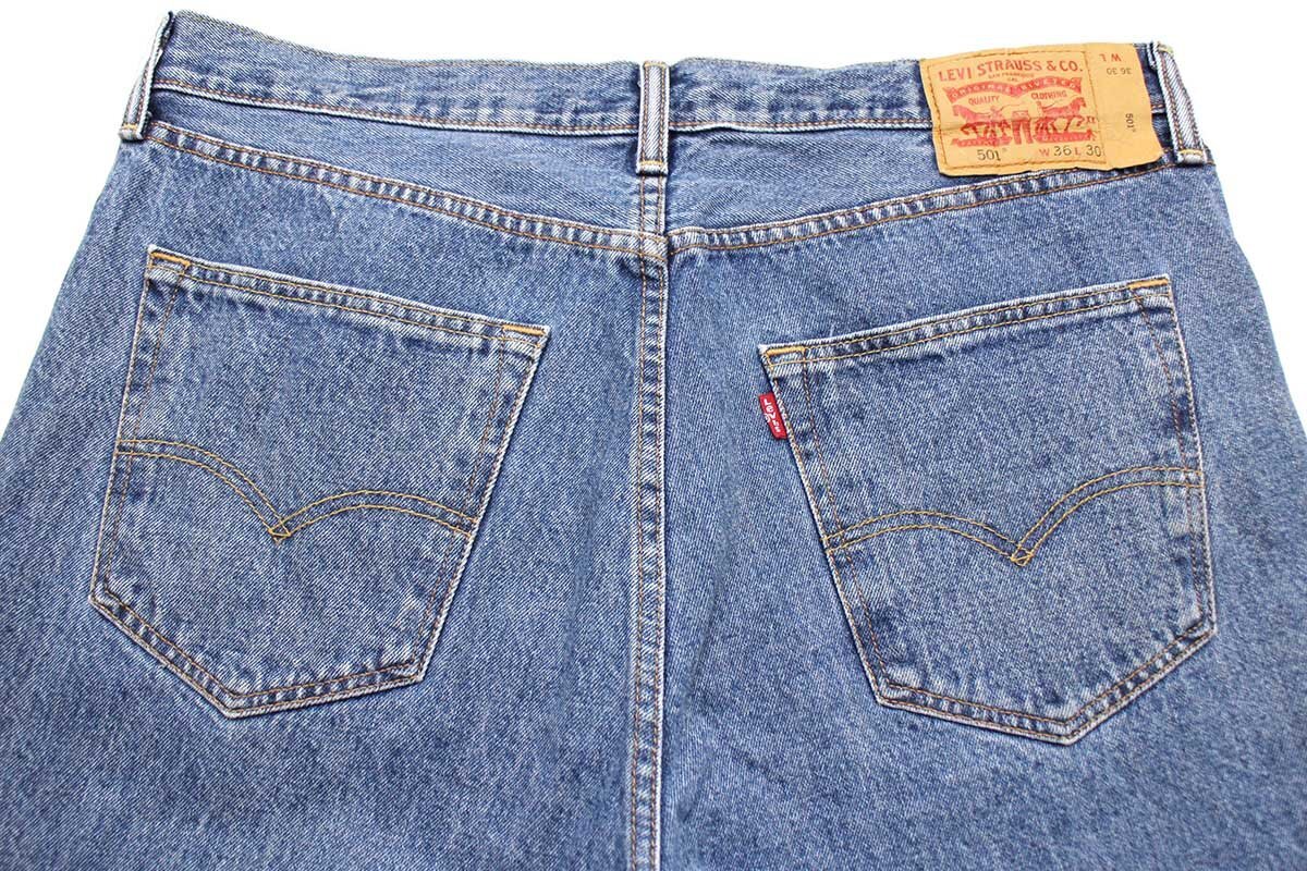 ★メキシコ製 Levi'sリーバイス 501 デニムパンツ w36 L30★SDP2727 ジーンズ ストレート ストーンウォッシュ ビッグサイズ_画像5