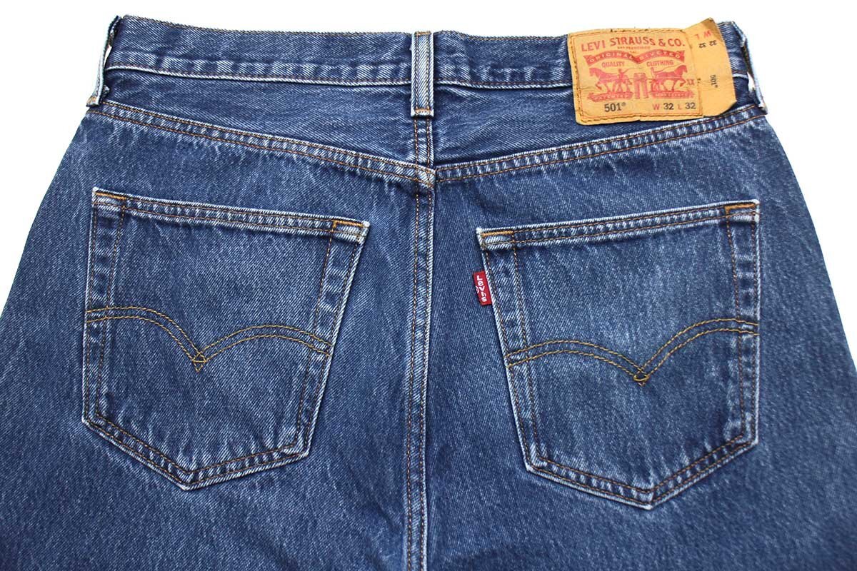 ★Levi'sリーバイス 501 デニムパンツ w32★SDP2783 ジーンズ ストレート 縦落ち ヒゲ 66 前期 シングル_画像5