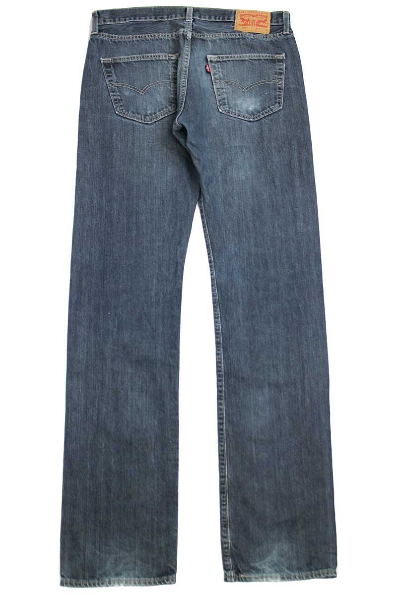 ★メキシコ製 Levi'sリーバイス 501 デニムパンツ w33 L36★SDP2738 ジーンズ ストレート ダークウォッシュ 縦落ち 66 前期 シングル_画像3