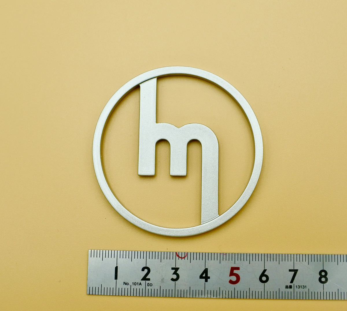  старый Mazda Mazda круг m Mark ( маленький )59φ оригинал ручная работа эмблема старый машина восстановление ( серебряно-металлический )