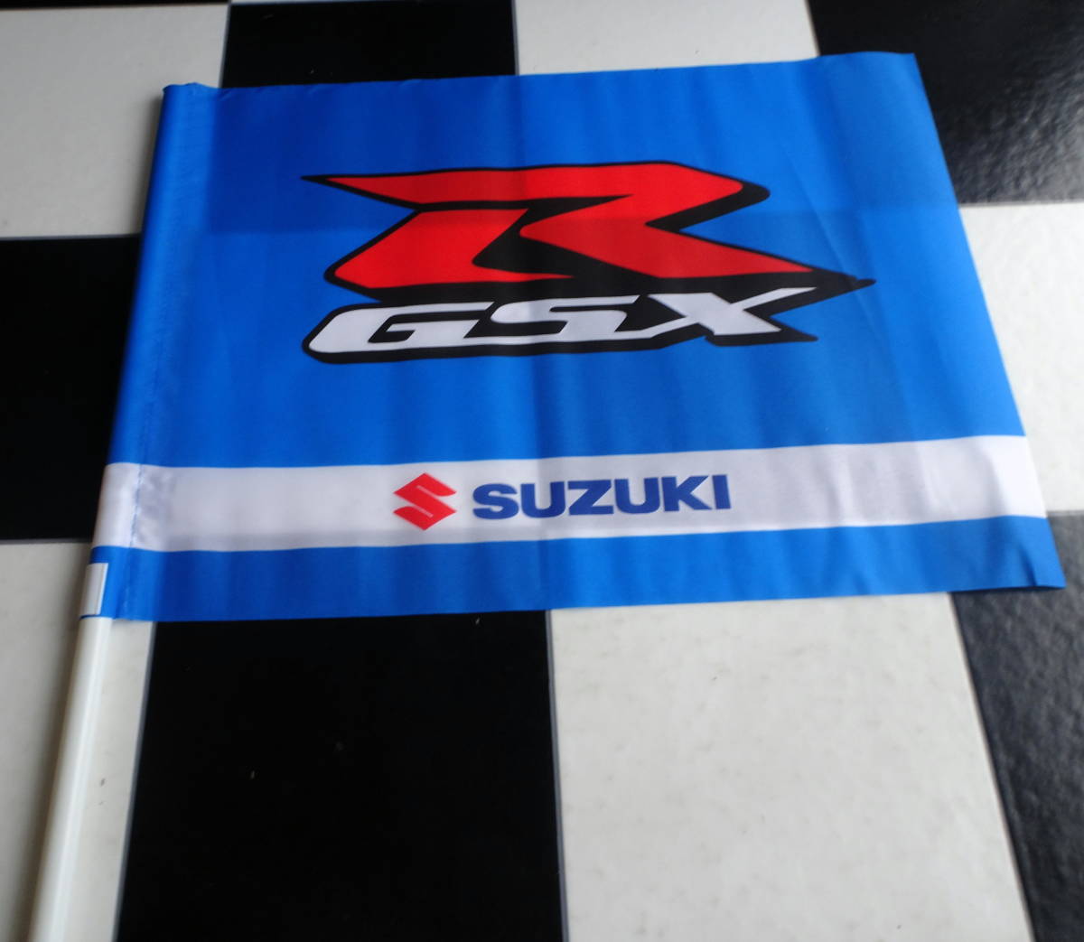 SUZUKI RACING TEAM応援フラッグ+スズキGSX-R応援フラッグ 2本セット+ECSTARキーホルダー 合計3点セット GSX-１０００R・RR MotoGP