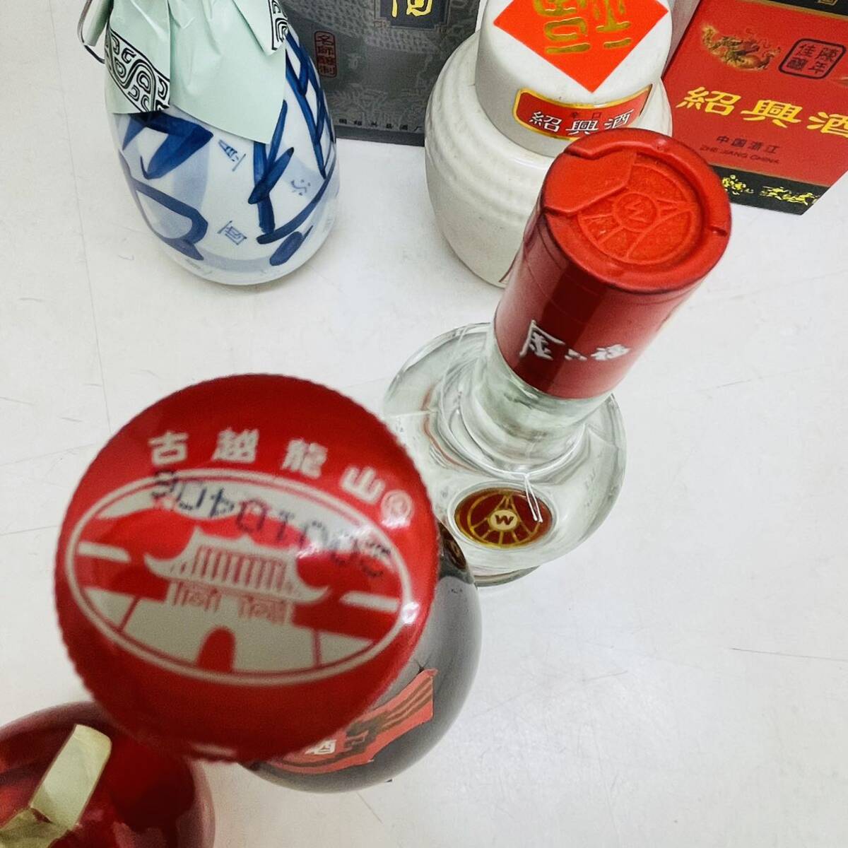 ●1円~古酒 お酒 焼酎 人参酒 リキュール 紹興酒 林檎 林檎 型 陶器 中国 中華 台北市 期限切れ コレクション セット おまとめ_画像8