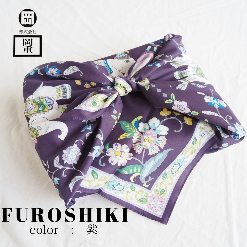  kimono through ok night ultra rare limitated production goods hill -ply furoshiki ... new color purple color remainder a little 