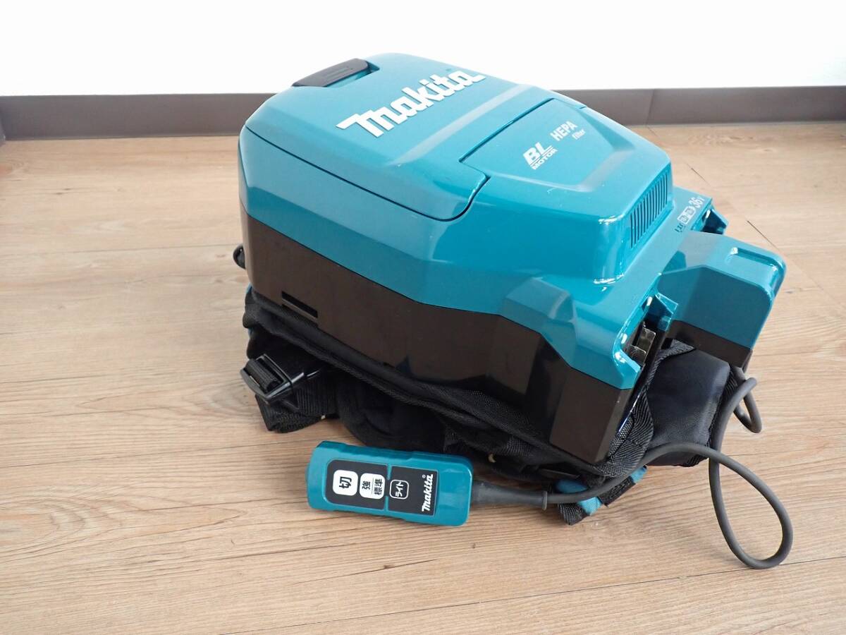 中古 掃除機 makita VC260D マキタ 充電式 背負いクリーナ 集塵機 紙パック 18V+18V 36V BL MOTOR HEPA filter ⑫_画像3