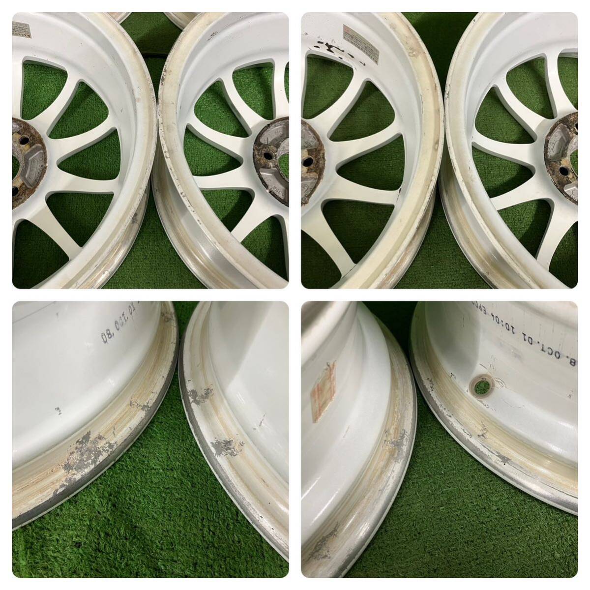 ★ENKEI エンケイ IB-CONCEPT 15インチ 4穴★15×5.5J +41 4H/100 ハブ径:約73mm 4本 中古アルミホイール 磨き傷多数有り★送料無料_画像8