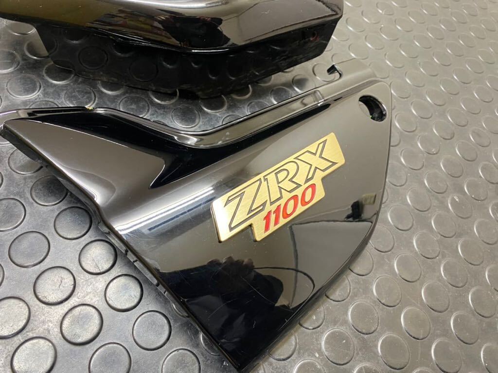 ZRX1100 KAWASAKI 純正 サイドカバー ( リペイント / クロ ) サイドカウル 36001-1597 / 36001-1575 ZRX1200にも_画像3