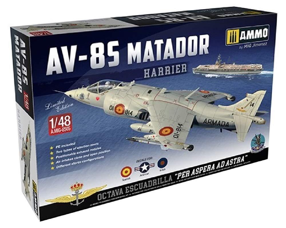 アモ 1/48 AV-8S マタドール (スペイン/アメリカ/イギリス空軍) プラモデル AMO-8505