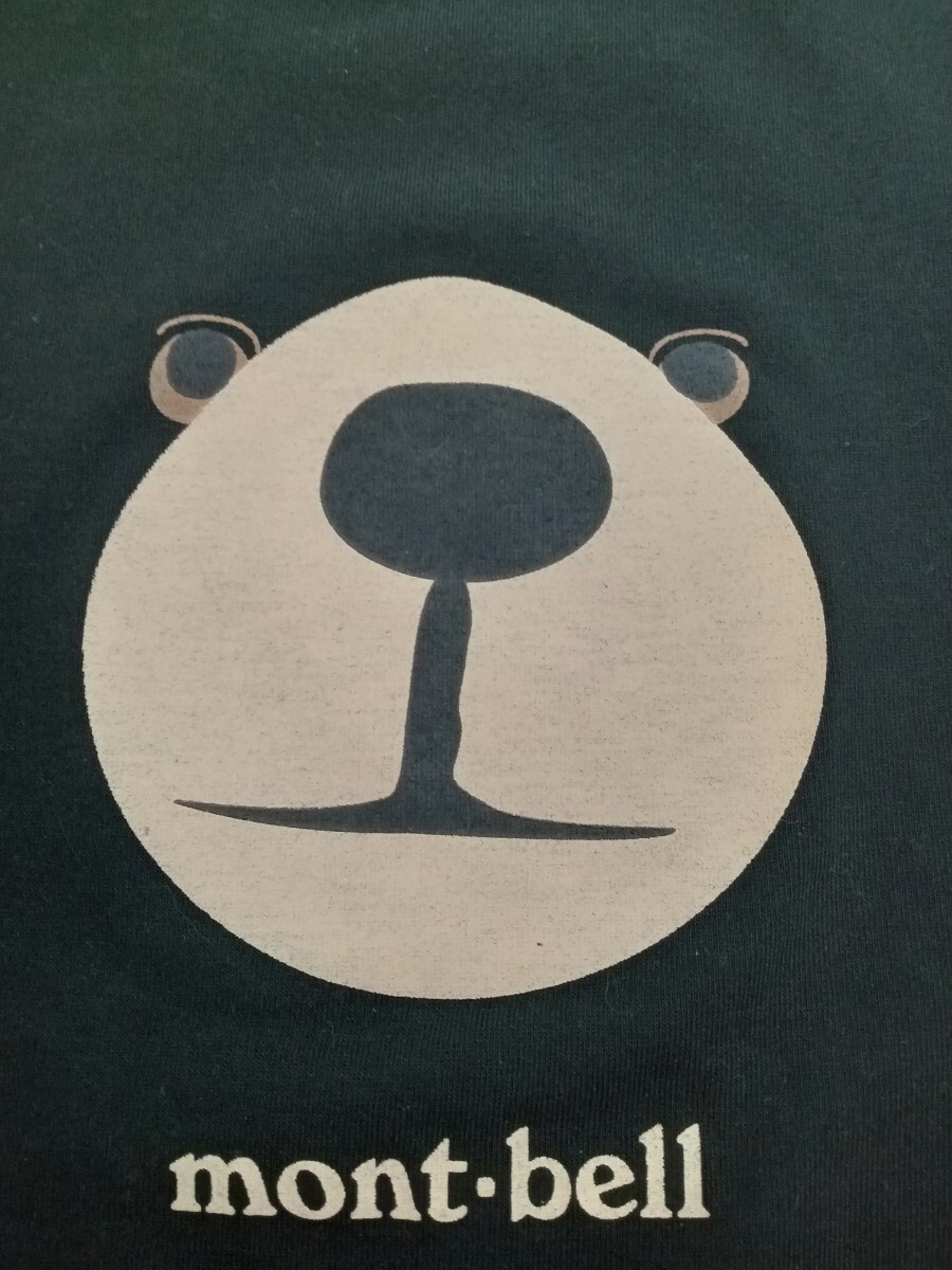 【美品】モンベル Tシャツ サイズ110 半袖Tシャツ mont-bell クマ 黒 キッズの画像4