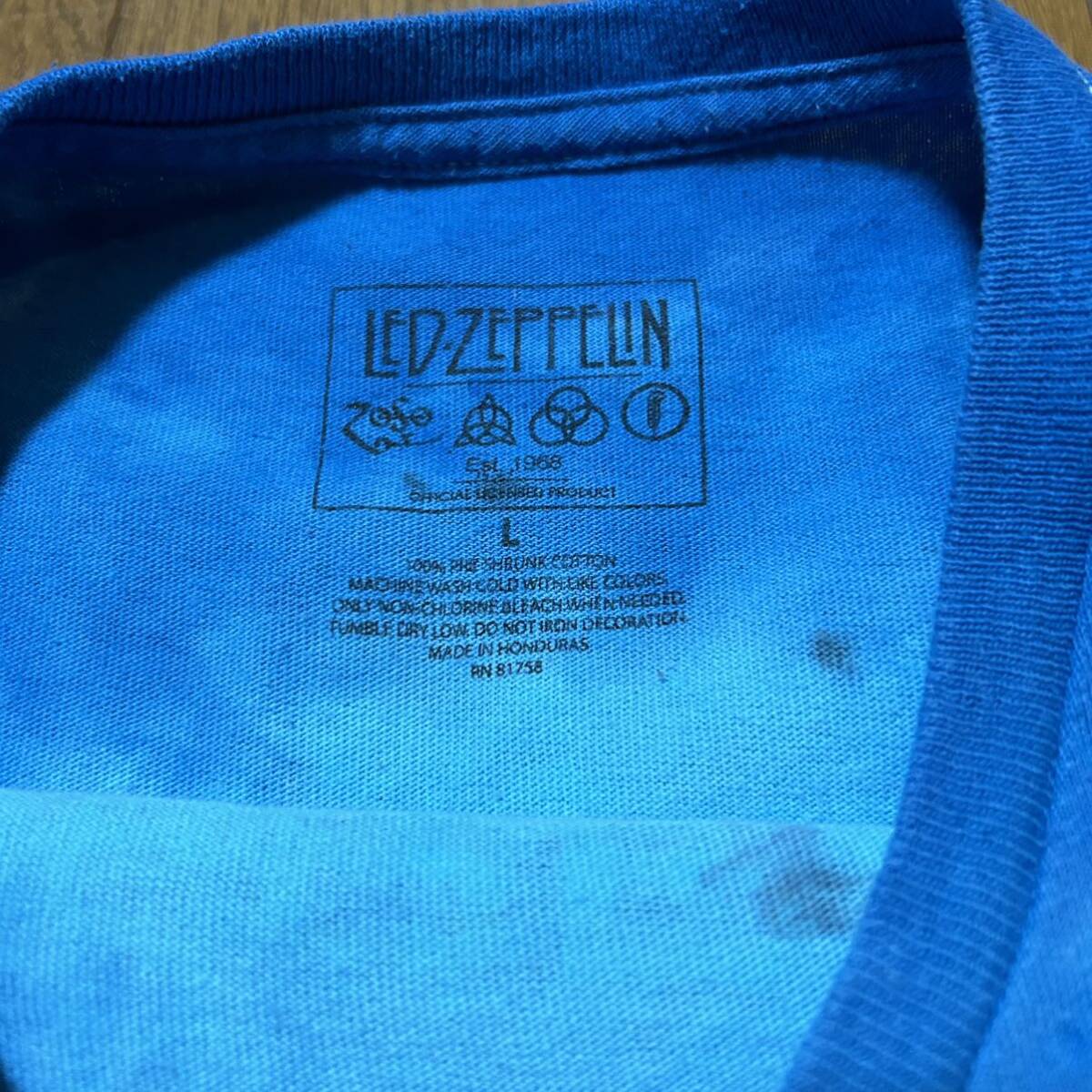 Lサイズ！レッドツェッペリン 古着半袖Tシャツ タイダイ LED-ZEPPELIN ロックTバンドT U.S.TOUR 1975