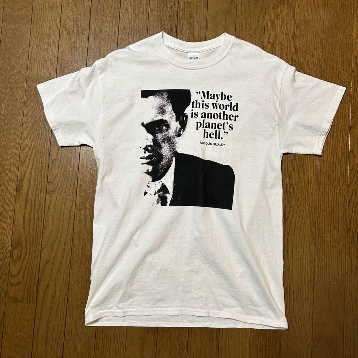 Mサイズ！Aldous Huxleyオルダス・ハクスリー 古着半袖Tシャツ 白