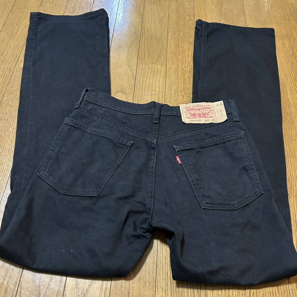W73-股下83cm リーバイス517古着ブーツカットブラックジーンズ W73-股下83cm リーバイス517古着ブーツカットブラックジーンズ