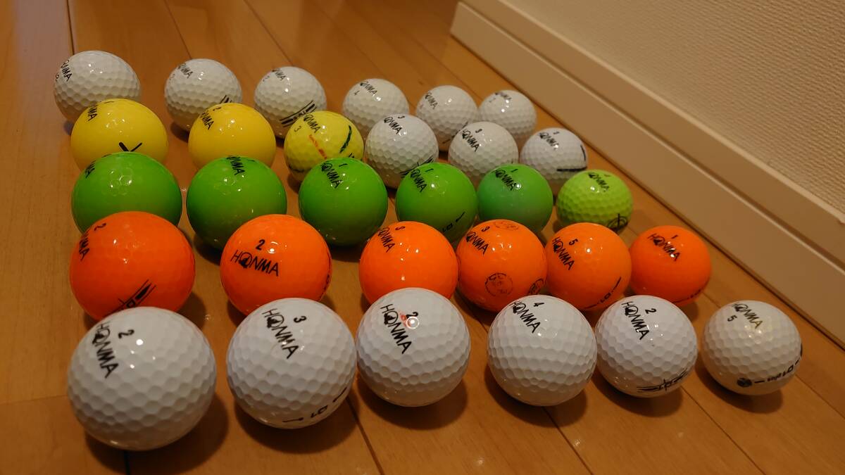 ゴルフボール。HONMAのみ、D1など、美品、ロストボール、ホンマ、30個、HONMA GOLF、練習用やコースに如何ですか？_画像2