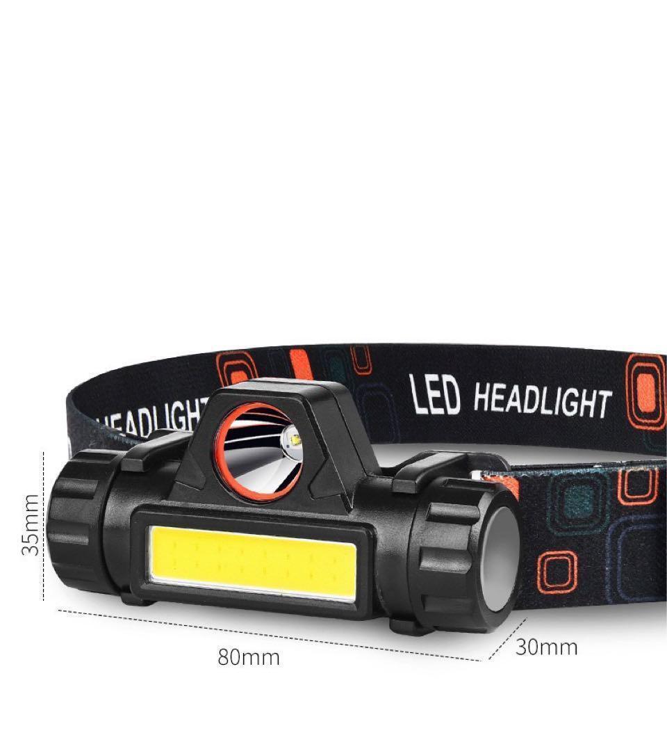LEDヘッドライト USB充電 ランプ 停電 緊急対応 大容量バッテリー_画像2