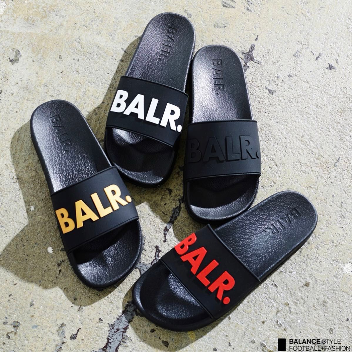 【2024年SS 新作 未使用品】BALR.  ボーラー サンダル シャワーサンダル 黒×黒 42(27.5cm) 注目のサンダル