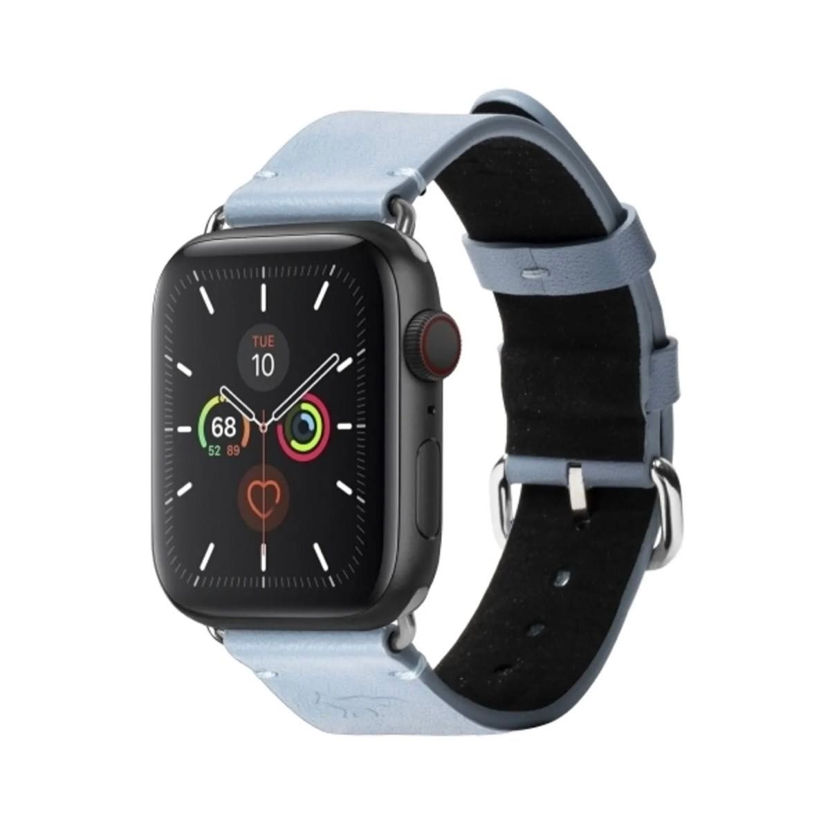 週末限定大幅値下【新品 未開封】MAISON KITSUNE   Apple Watch レザーベルト ライトブルー   本革
