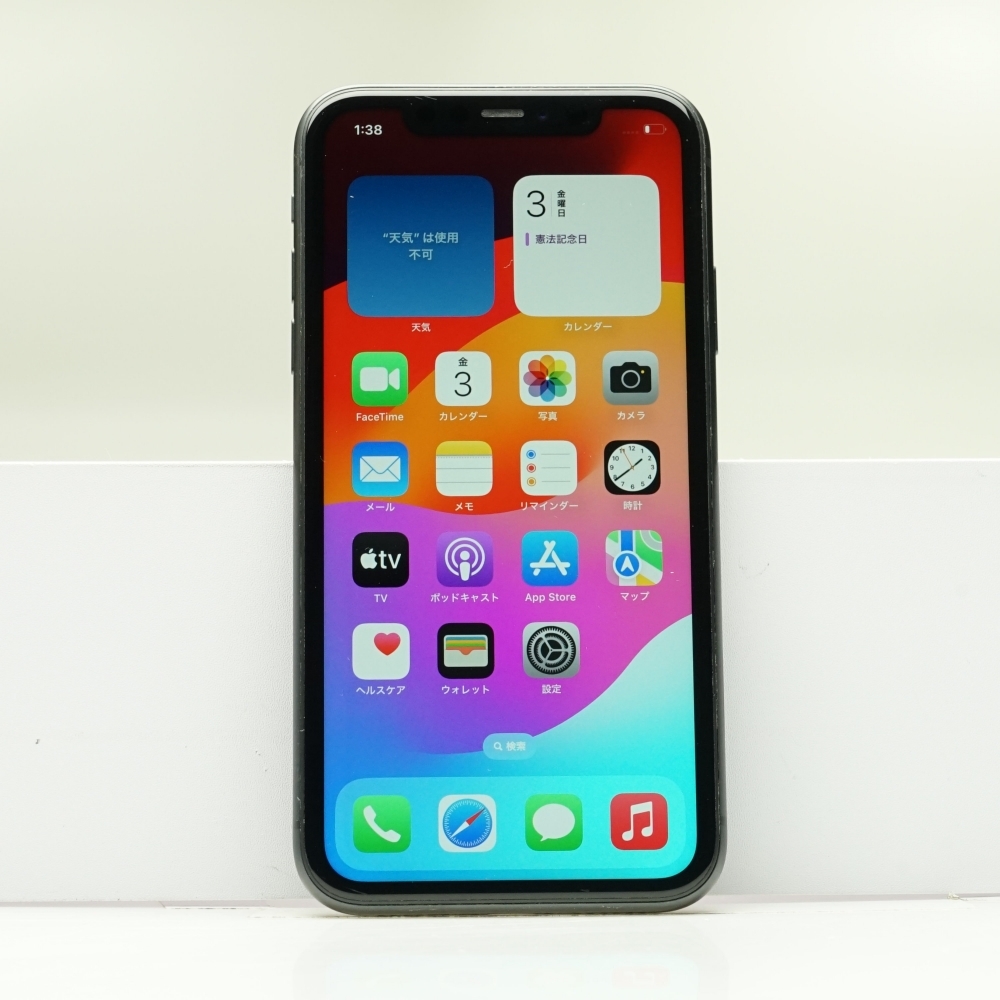 iPhone 11 64GB ブラック SIMフリー 訳あり品 ジャンク 中古本体 スマホ スマートフォン 白ロムの画像2