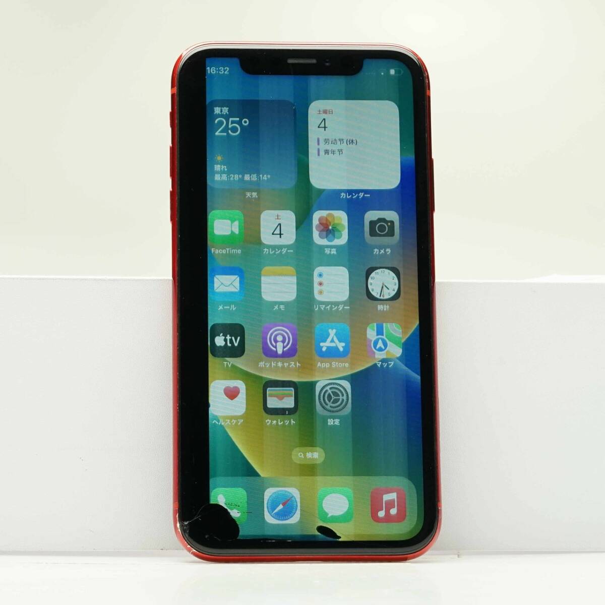 iPhone XR 64GB (PRODUCT)RED SIMフリー 訳あり品 ジャンク 中古本体 スマホ スマートフォン 白ロムの画像1