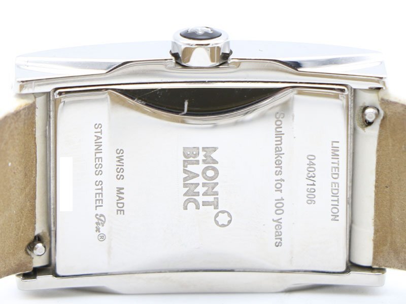 [ Montblanc MONTBLANC ] wristwatch 106491 profile 100 anniversary limitated model SS/ leather quartz lady's box * new arrivals 2239-0