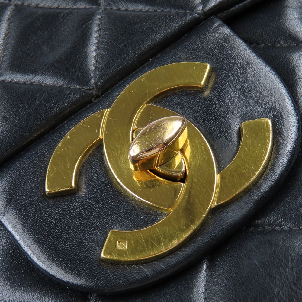 41578★1円スタート★CHANEL シャネル 外美品 デカマトラッセ チェーンショルダーバッグ ターンロック デカココ マトラッセ ラムスキン_画像6