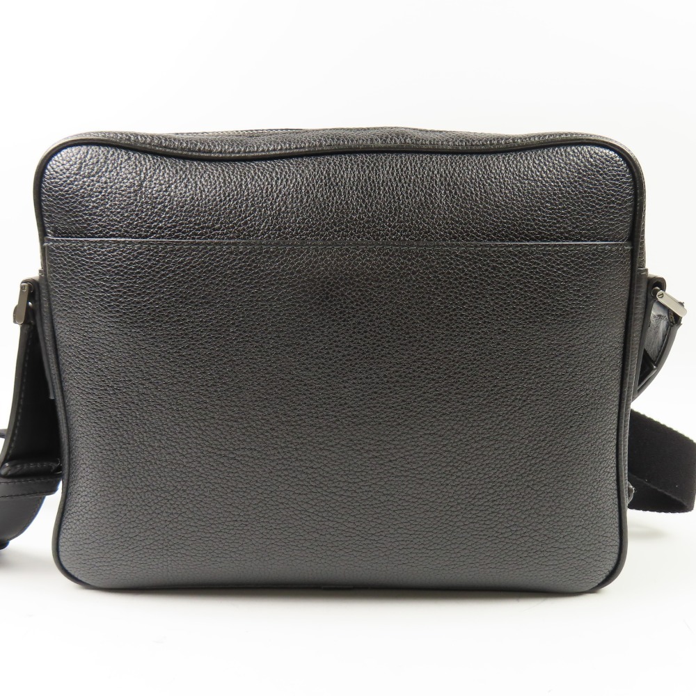 41591*1 jpy start *PRADA Prada middle ultimate beautiful goods Logo diagonal ..OK 2VH011 shoulder bag leather black 