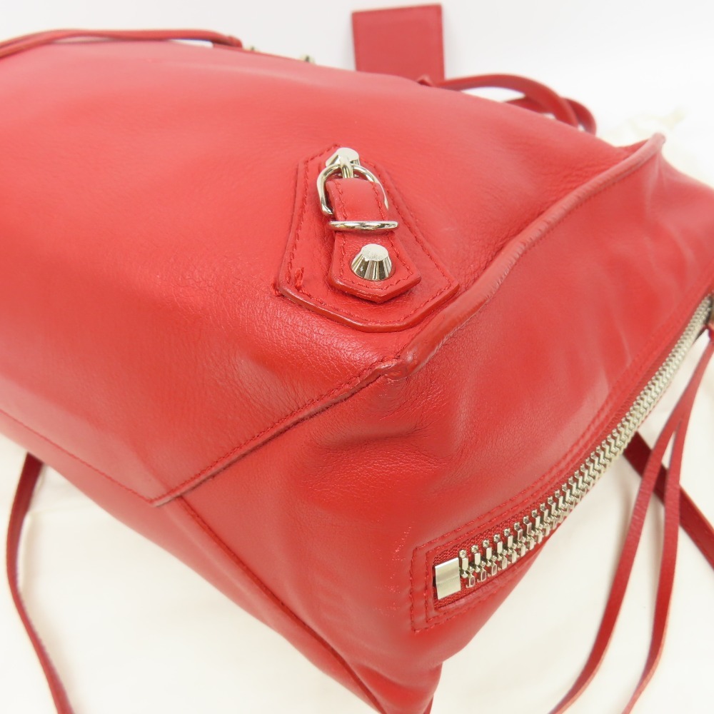 41813*1 иен старт *BALENCIAGA Balenciaga средний превосходный товар бумага 2WAY сумка на плечо зеркало имеется ручная сумочка кожа красный 