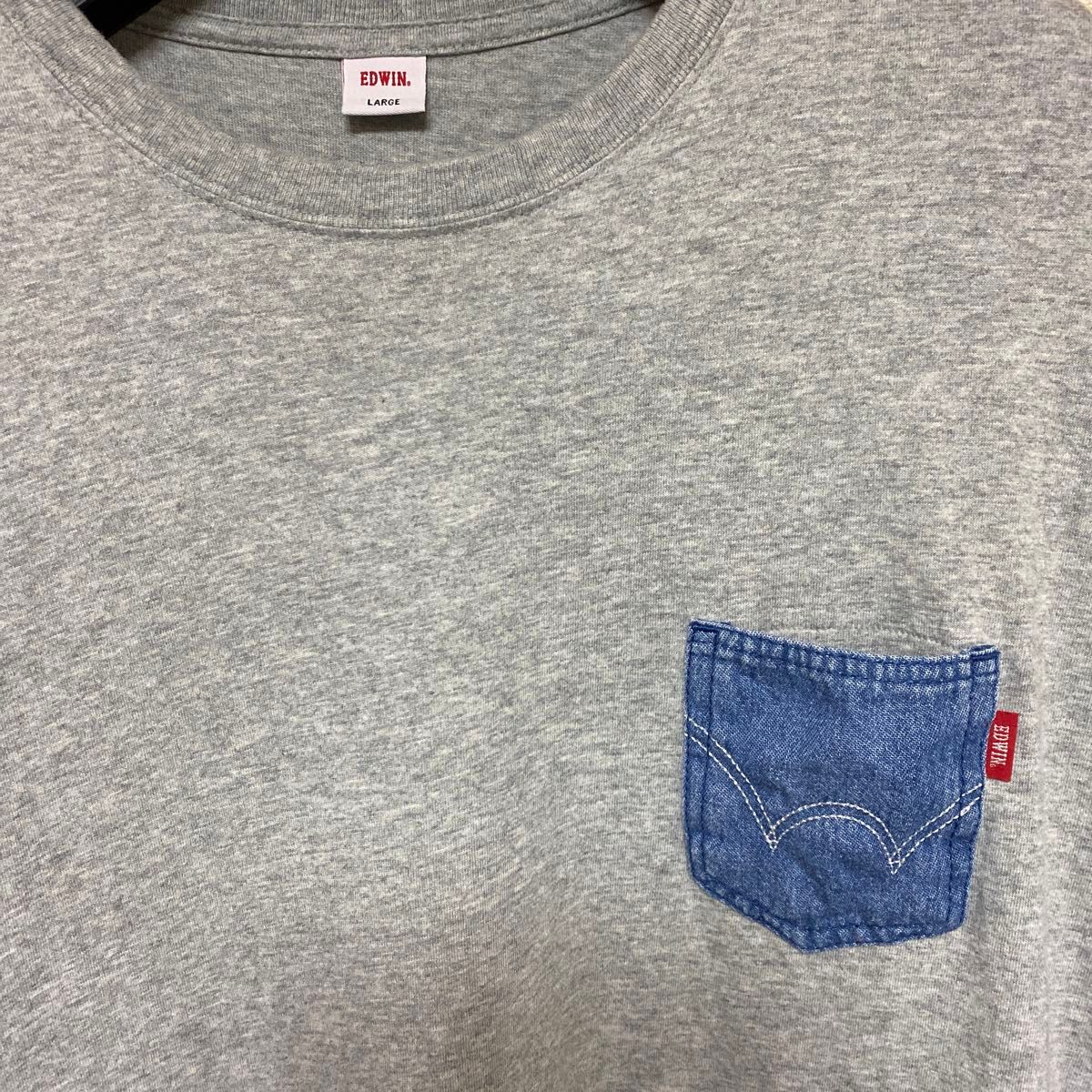 EDWIN   綿素材の長袖Tシャツ　メンズ L