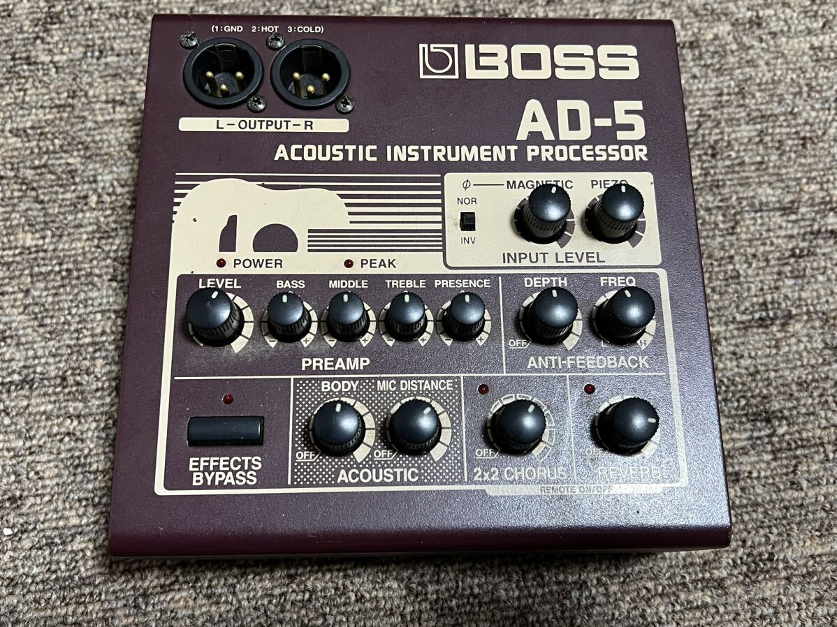 BOSS AD-5 Acoustic Instrument Processor アコースティックギター用エフェクター プリアンプ ボス_画像2