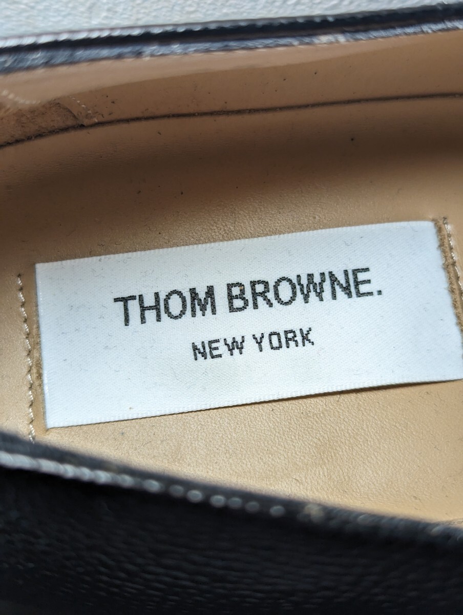 新品 トムブラウン ペニー ローファー THOM BROWNE 靴 サイズ7.5　ブラック　イタリア製　40.5 スリッポン コインローファー_画像5