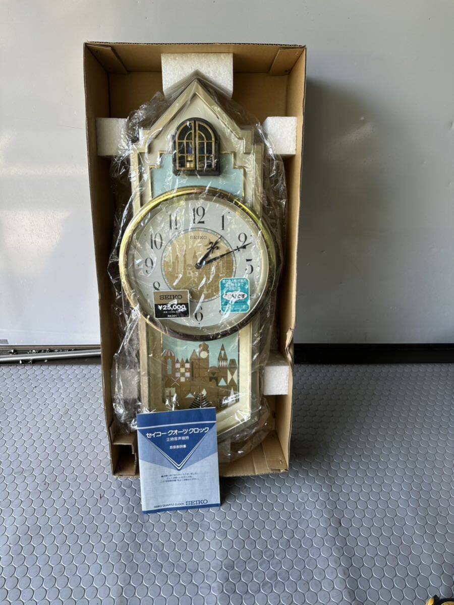 未使用 SEIKO セイコー 壁掛け時計 掛け時計 RK201 RK201G 昭和レトロ アンティーク の画像1