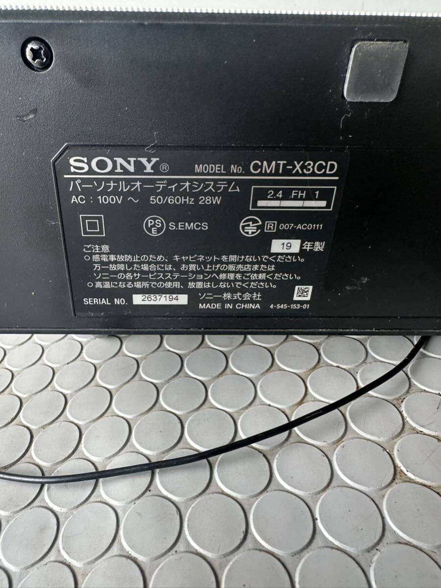  Sony multi Connect player CMT-X3CD : Bluetooth/FM/AM/ wide FM correspondence black remote control less 19 year made 