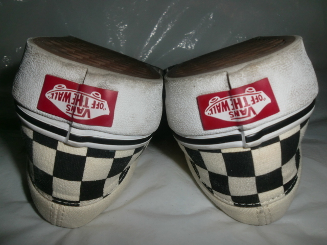 ★VANS SLIP ON CHECKER バンズ 721278 スリッポン チェッカー V98 CL 生成り/ブラックチェッカー_画像9