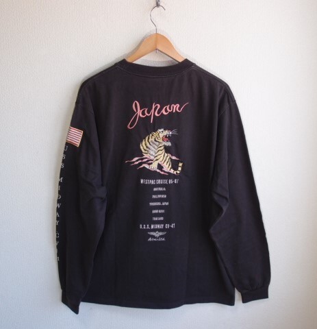 アヴィレックス JAPAN 虎 刺繍 長袖Tシャツ 2XLサイズ / AVIREX_画像1