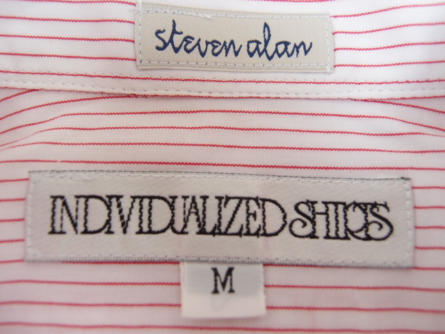 USA製 インディビジュアライズドシャツ x スティーブンアラン ストライプ 半袖 シャツ / INDIVIDUALIZED SHIRTS STEVEN ALANの画像3